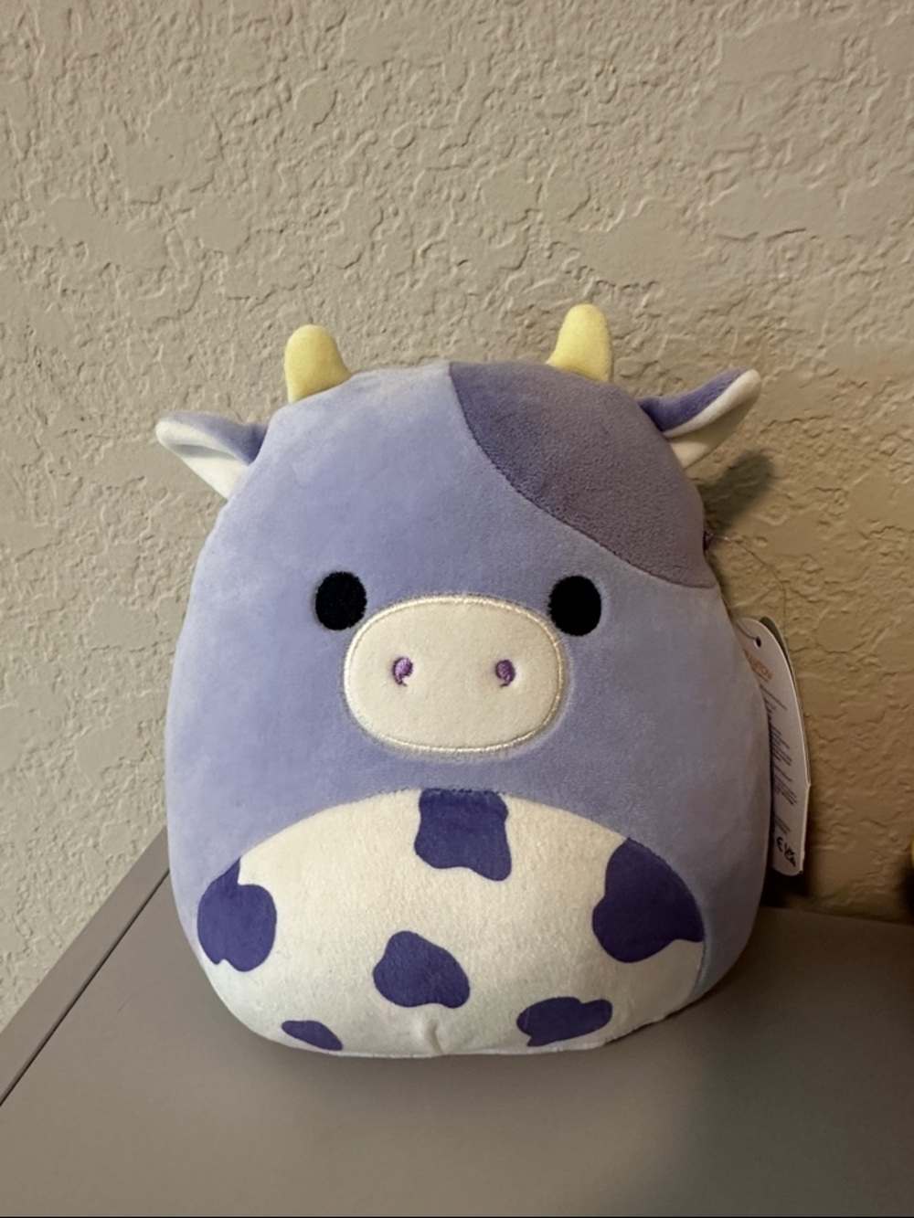 Squishmallows Purple and Yellow Cow Plush